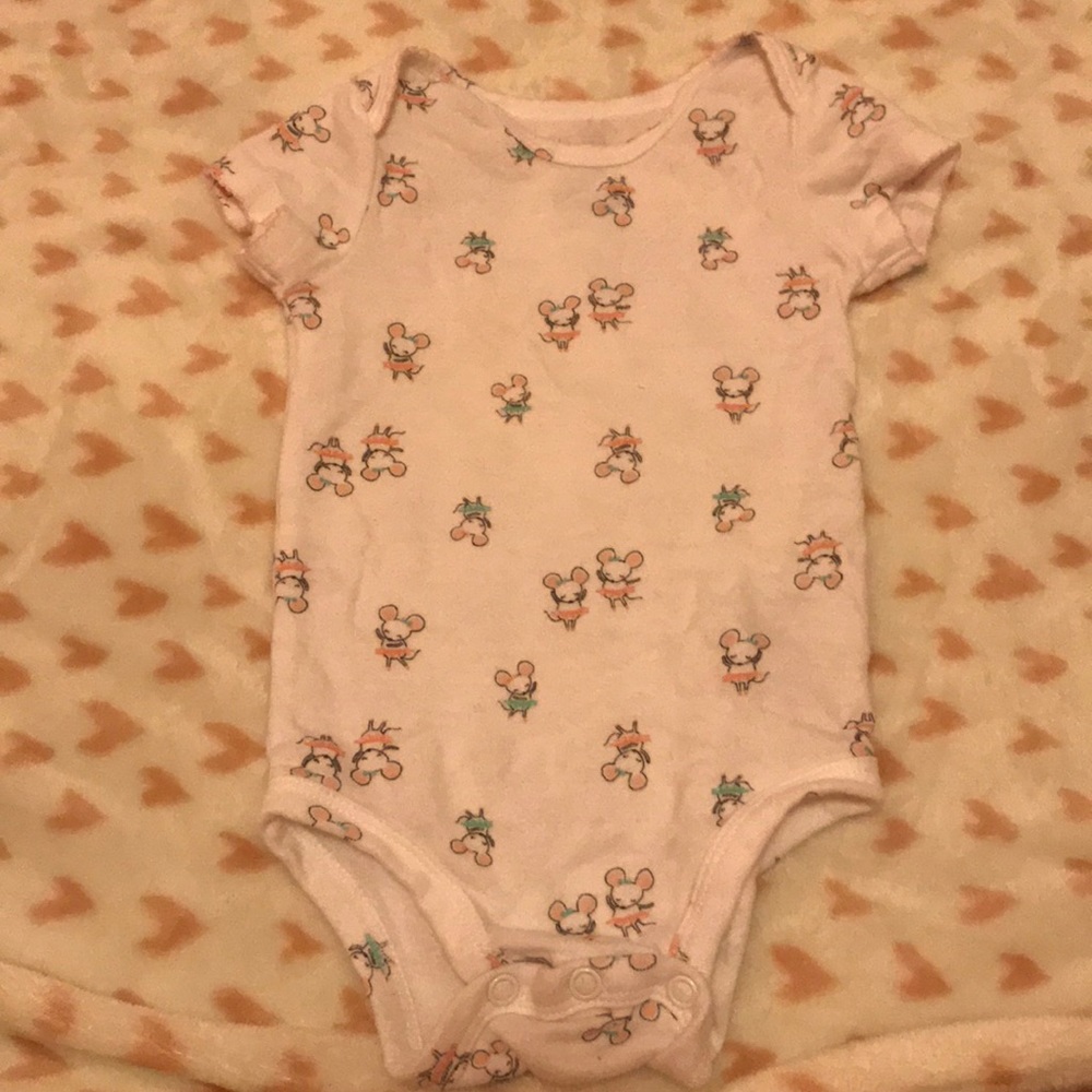 6 month old mouse onesie